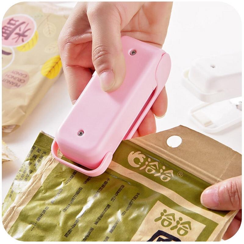 Portable Heat Sealer Plastic Package Storage Bag Mini Sealing Machine Handy Sticker and Seals for Food Snack Kitchen Accessories - GoJohnny437