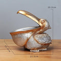 Resin Pelican Figurines Key Holder Entrance Feng Shui Home Accessories Storage Animal Ornament New Year Gift Craft - GoJohnny437
