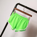 Shorts Women Blend Summer Short Pants Contrast Side Split Elastic Waist Patchwork Casual - GoJohnny437