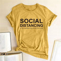 SOCIAL DISTANCING Womens T-shirt Short Sleeve Summer T-shirt Tees Tops - GoJohnny437