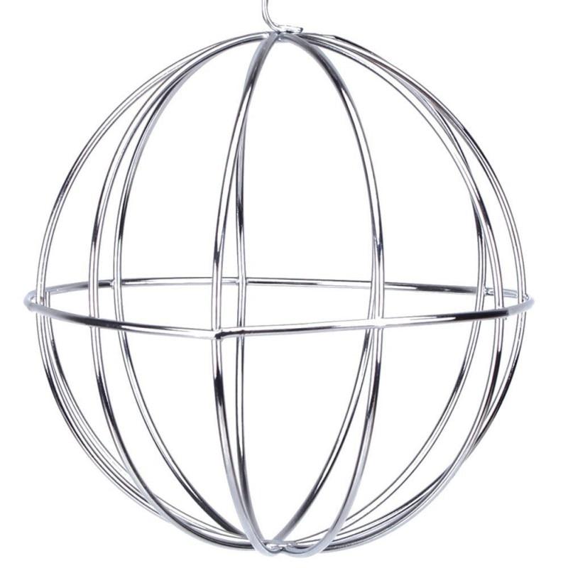 Stainless Steel Pet Toys Round Sphere Feed Dispense Exercise Hanging Hay Ball Guinea Pig Hamster Rat Rabbit - GoJohnny437