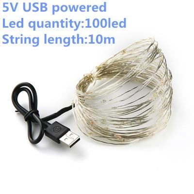 string light led garland 1m 2m 5m 10m USB battery powered outdoor Warm white/RGB festival wedding party decoration fairy light - GoJohnny437