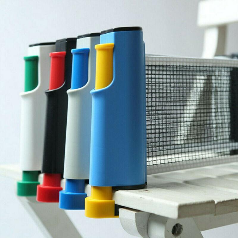 Table Tennis Net Portable Anywhere Retractable Ping Pong Post Net Rack For Any Table - GoJohnny437