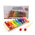 Toy Xylophone Children's Educational Toy Wooden Eight-Notes Frame Style Xylophone Children Kids Baby Musical - GoJohnny437