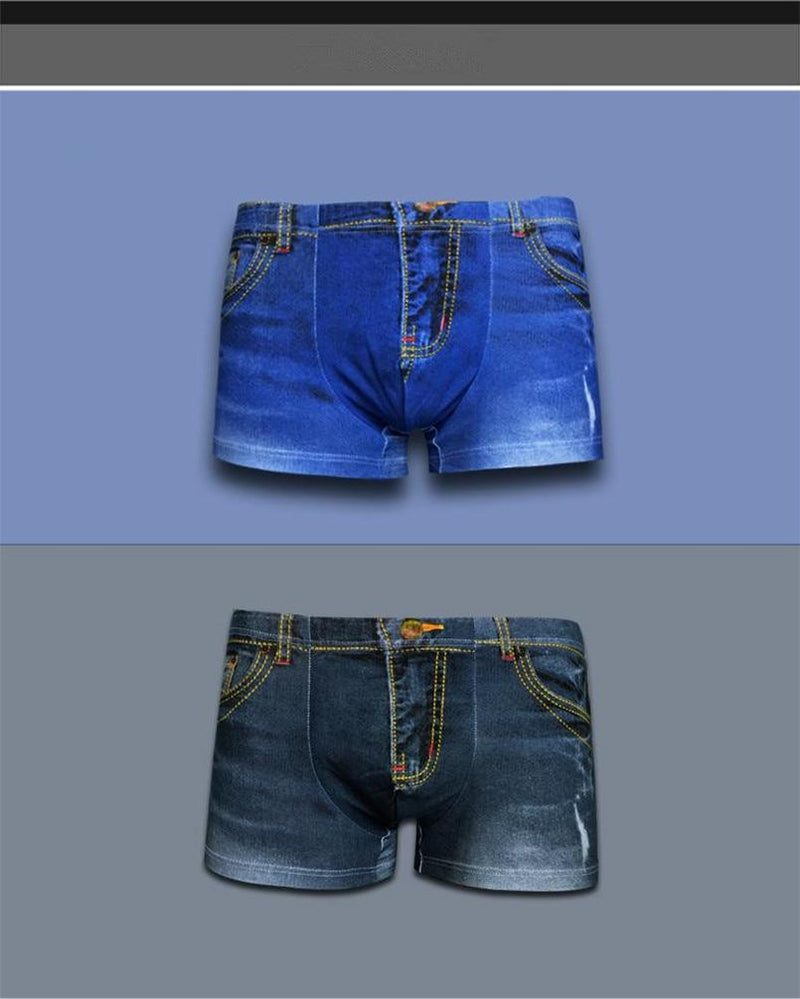 Underwear mens boxers mens like jean boxer shorts man underpants - GoJohnny437