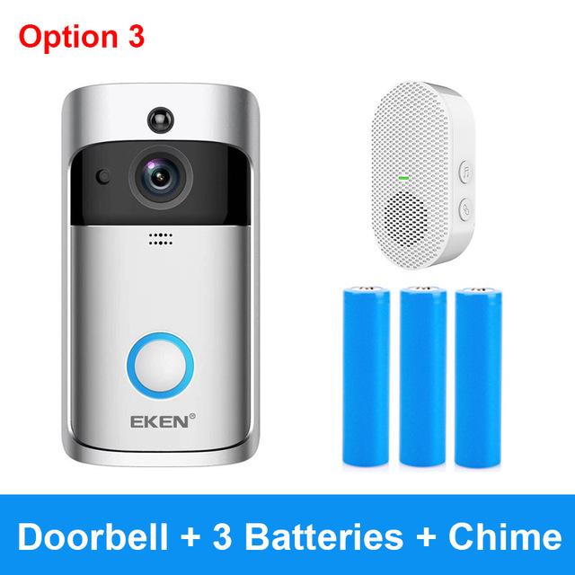 Video Doorbell Smart Wireless WiFi Security Door Bell Visual Recording Home Monitor Night Vision Intercom door phone - GoJohnny437