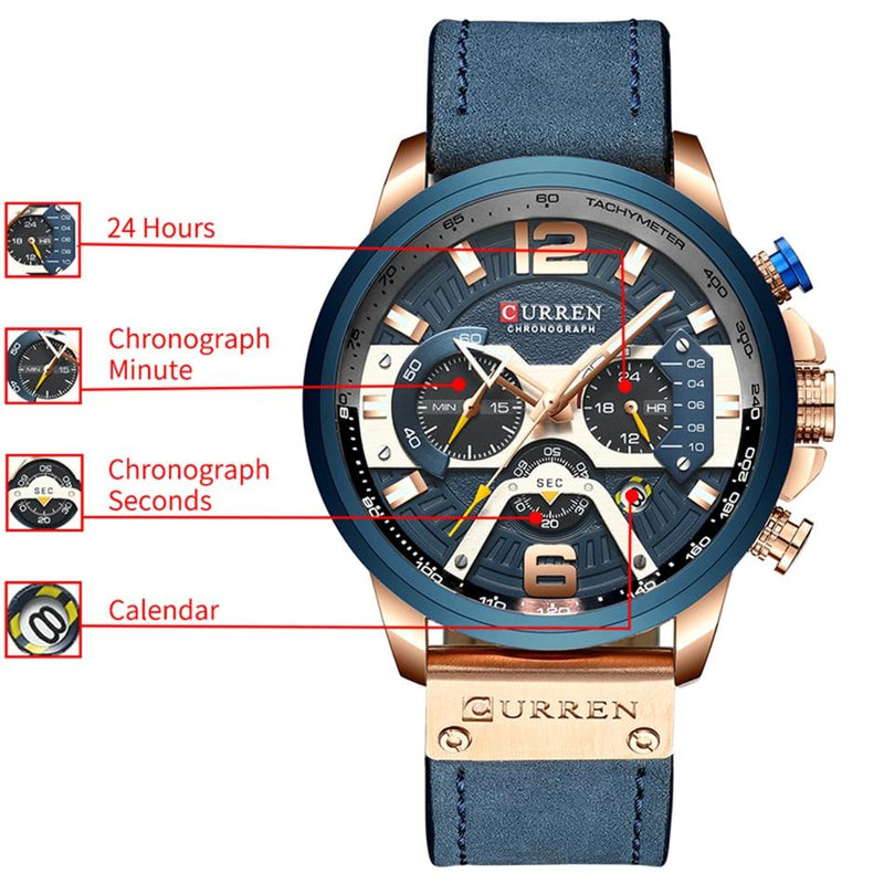 Watches Men Brand Men Sport Watches Men's Quartz Clock Man Casual Military Waterproof Wrist Watch - GoJohnny437