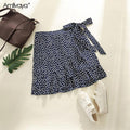 Womens Clothes Vintage Women's Summer Skirts Ladies Beach Floral Sexy Wrap Skirt for Girls - GoJohnny437