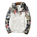Women's Hooded Jackets Floral Causal Windbreaker Women Basic Jackets Coats Zipper Lightweight Jackets - GoJohnny437